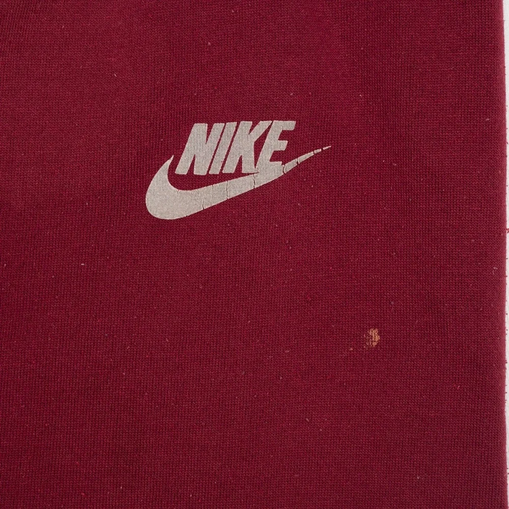 Vintage 70s 80s Nike Jogger Sweatpants‎ Maroon Mens 34x29 Grey Swoosh Logo
